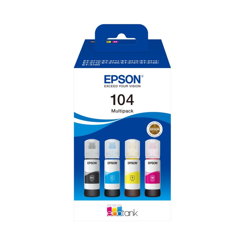 EcoTank 104 - 4er-Pack - Schwarz, Gelb, Cyan, Magenta